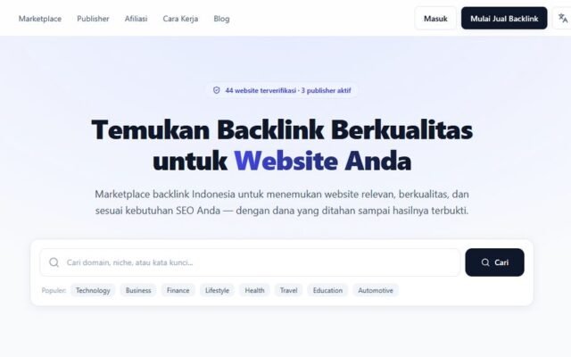 PBN.id Resmi Hadir, Marketplace Backlink Indonesia untuk Mempertemukan Advertiser dan Publisher