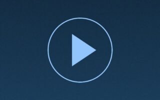 Ilustrasi tombol putar video vertikal